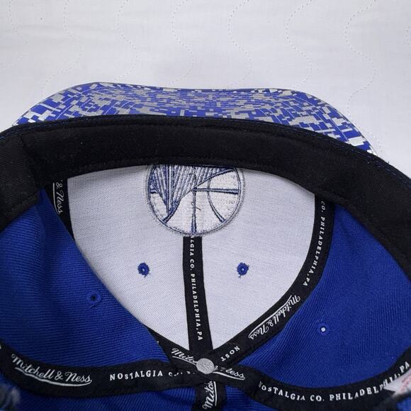 Golden State Warriors NBA - Mitchell & Ness Blue SnapBack Cap Hat One Size - Picture 9 of 9